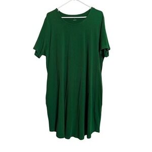 Universal Standard Size M Green Short Sleeve T-Shirt Dress Womens Casual Geneva